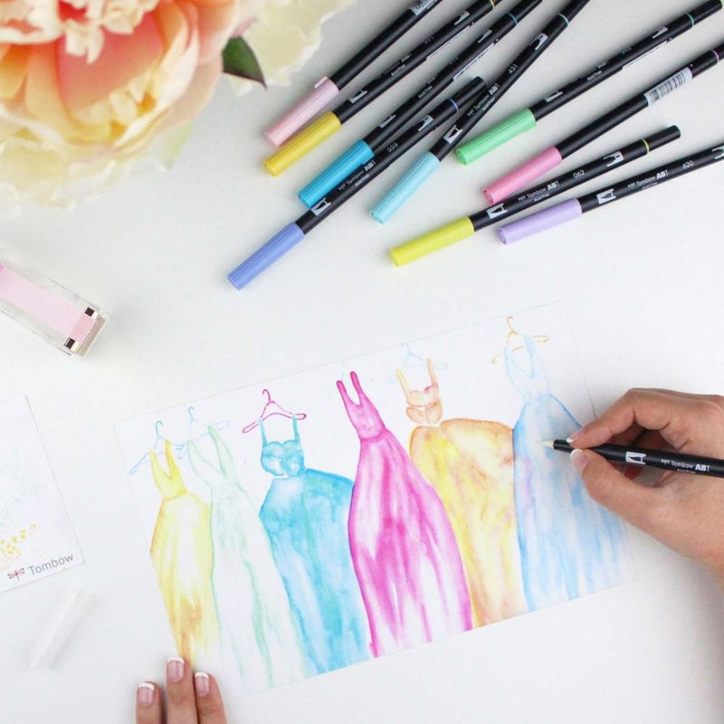 Tombow AB-T12CPA Pastel 12pc Brush Set