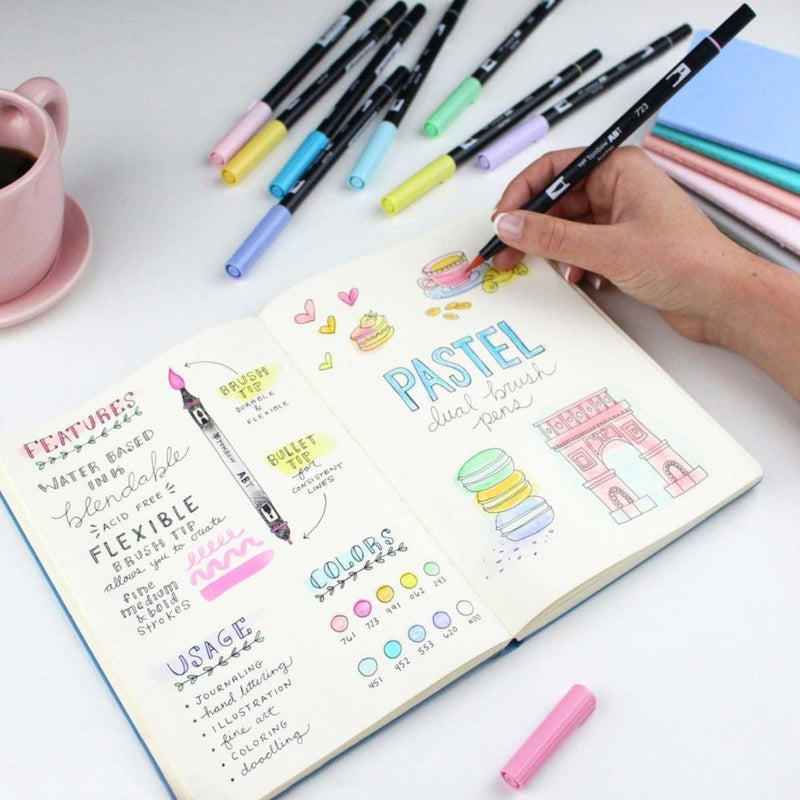 Tombow AB-T12CPA Pastel 12pc Brush Set