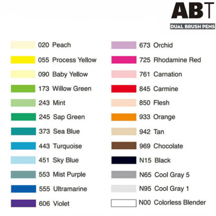 Tombow AB-T24CBA Basic 24pc Brush Set