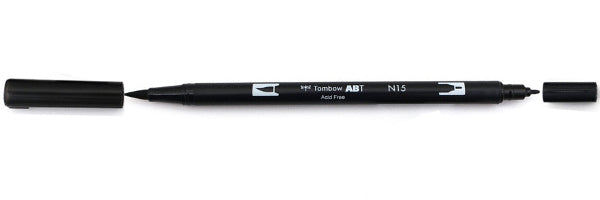 Tombow ABT N15 Black Dual Brush Pen