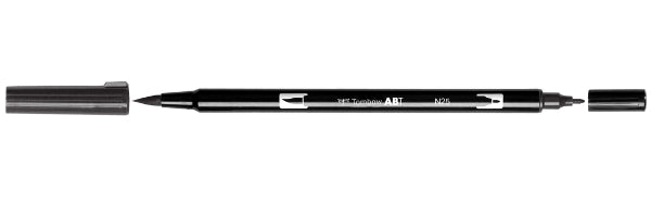 Tombow ABT N25 Lamp Black Dual Brush Pen