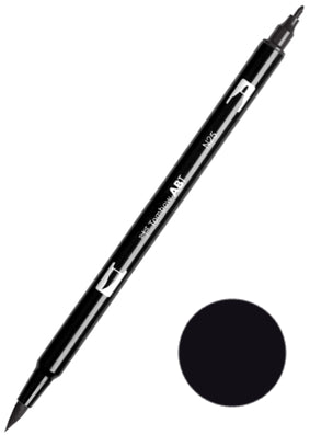 Tombow ABT N25 Lamp Black Dual Brush Pen