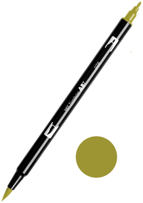 Tombow ABT-076 Green Ochre Dual Brush Pen