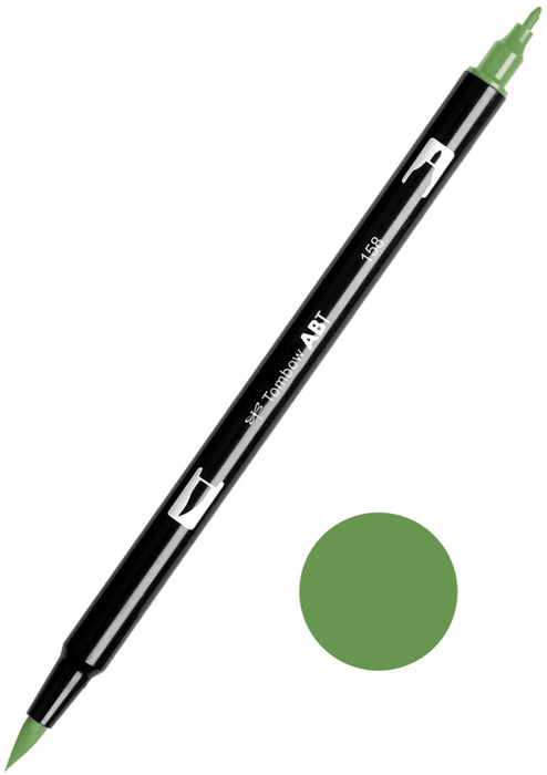 Tombow ABT-158 Dark Olive Dual Brush Pen