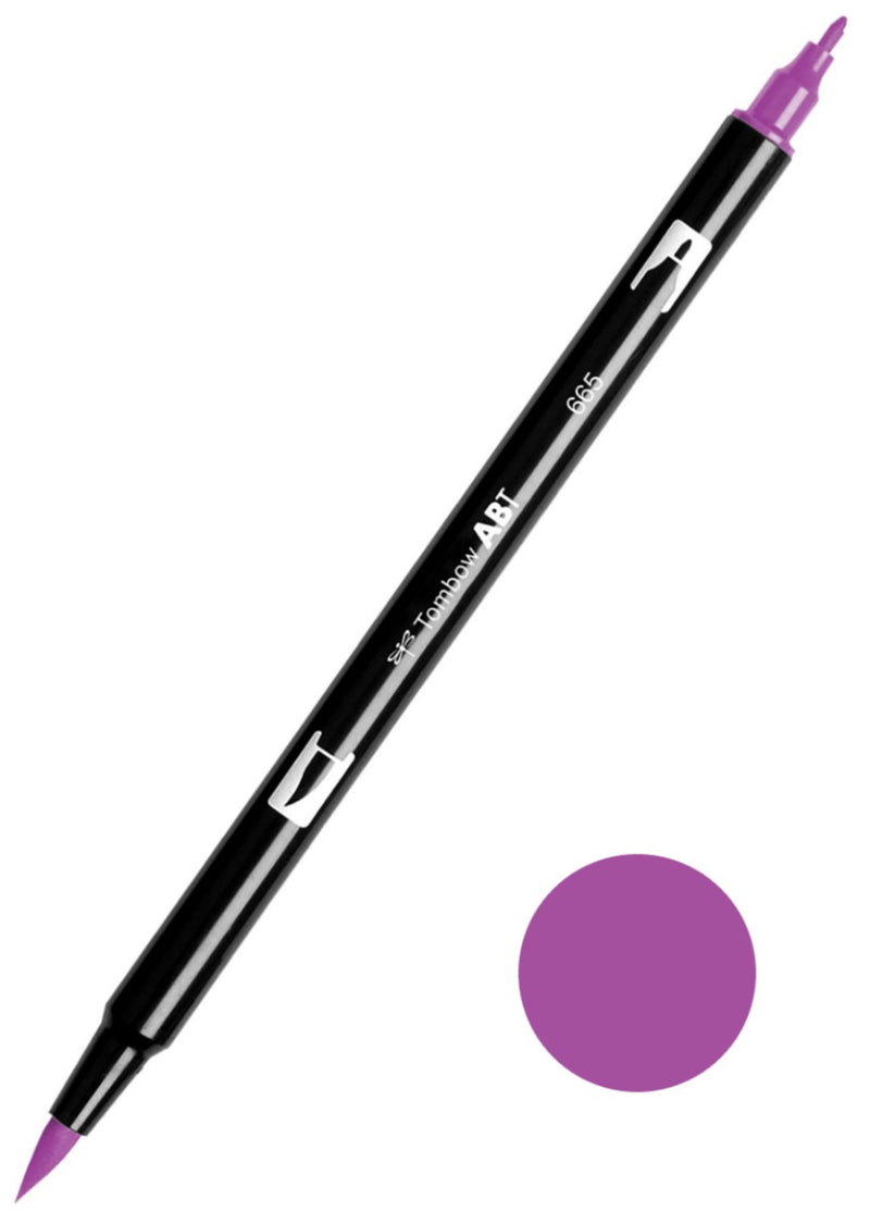 Tombow ABT-665 Purple Dual Brush Pen
