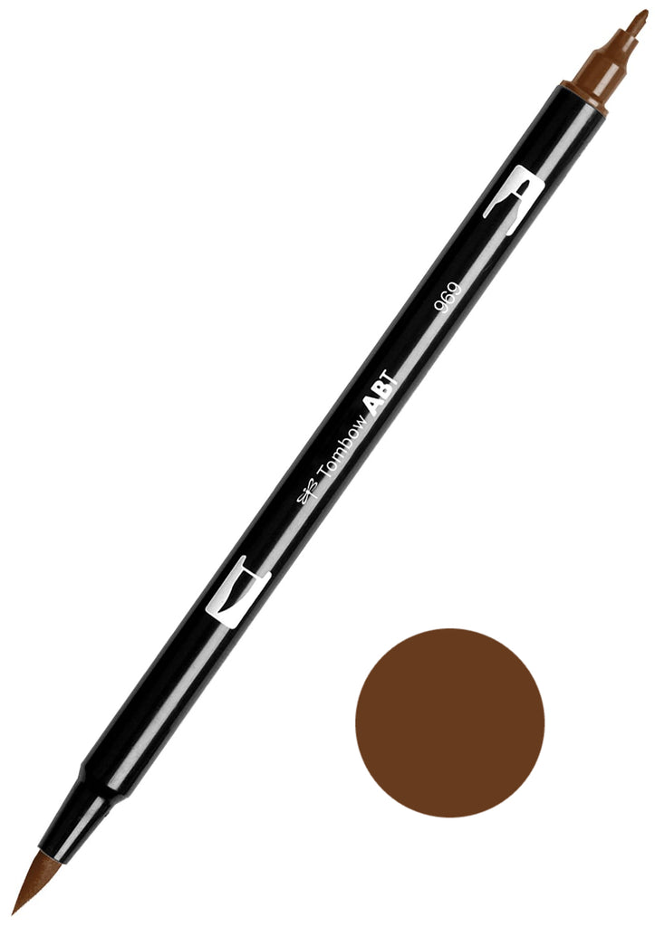 Tombow ABT 969 Dual Brush Pen - Chocolate