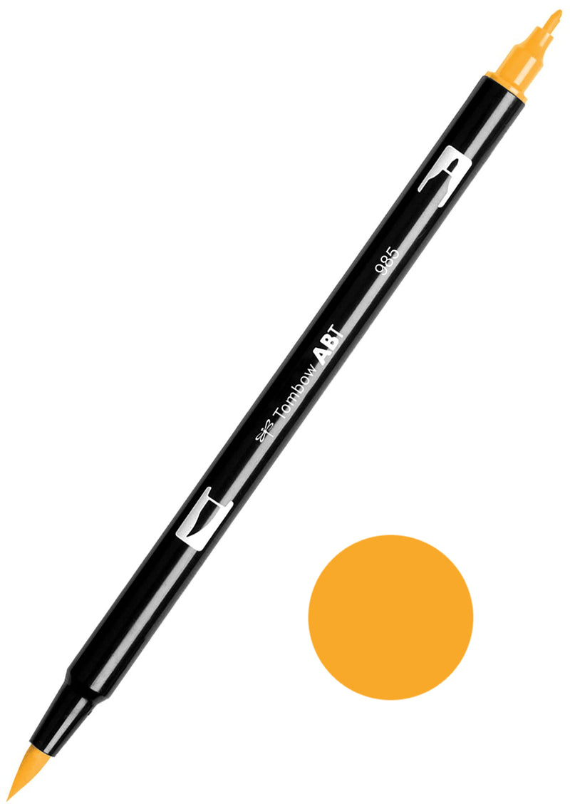Tombow ABT-985 Chrome Yellow Dual Brush Pen