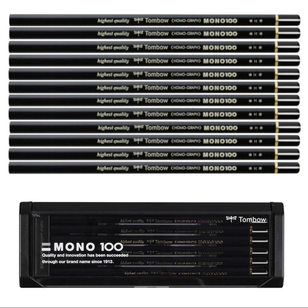Tombow MONO 100 Pencil - H, 12pc Box Set — Pulp Addiction