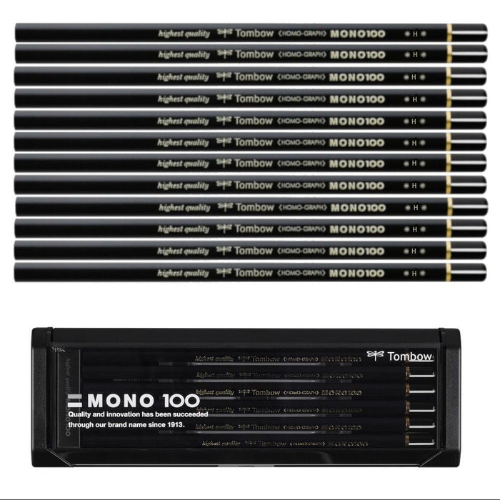 Tombow MONO 100 Pencil - H, 12pc Box Set