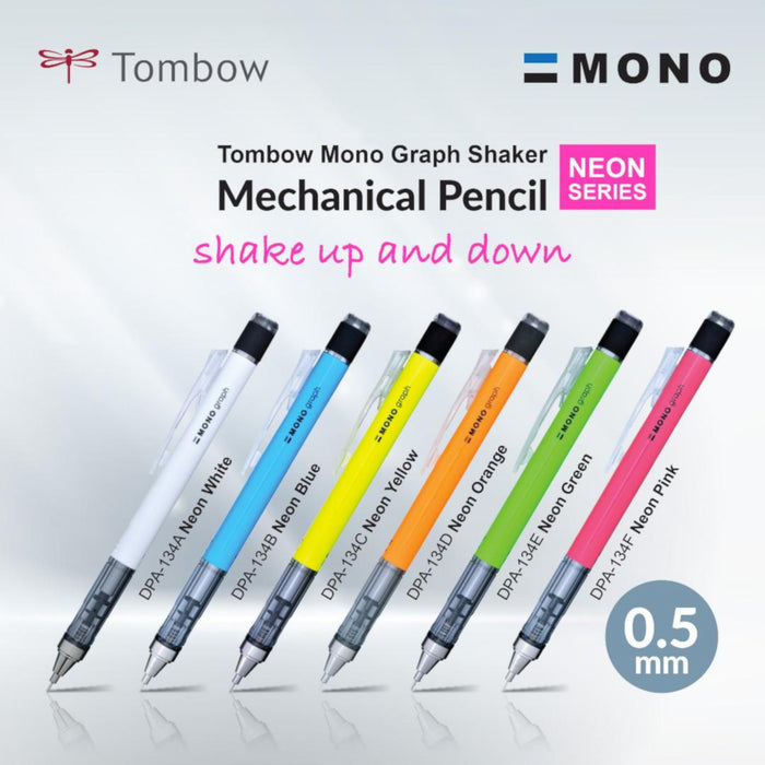 Tombow Mono Graph Shaker Mechanical Pencil - Neon Yellow 0.5mm