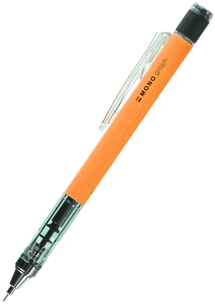 Tombow Mono Graph Shaker Mechanical Pencil - Neon Orange 0.5mm