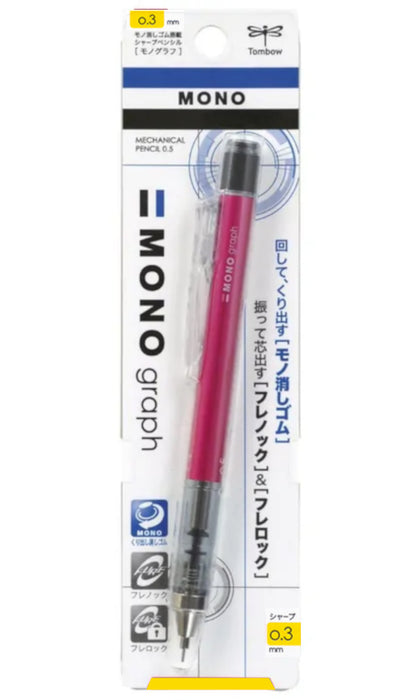 Tombow Mono Graph Shaker Mechanical Pencil - Pink 0.3mm