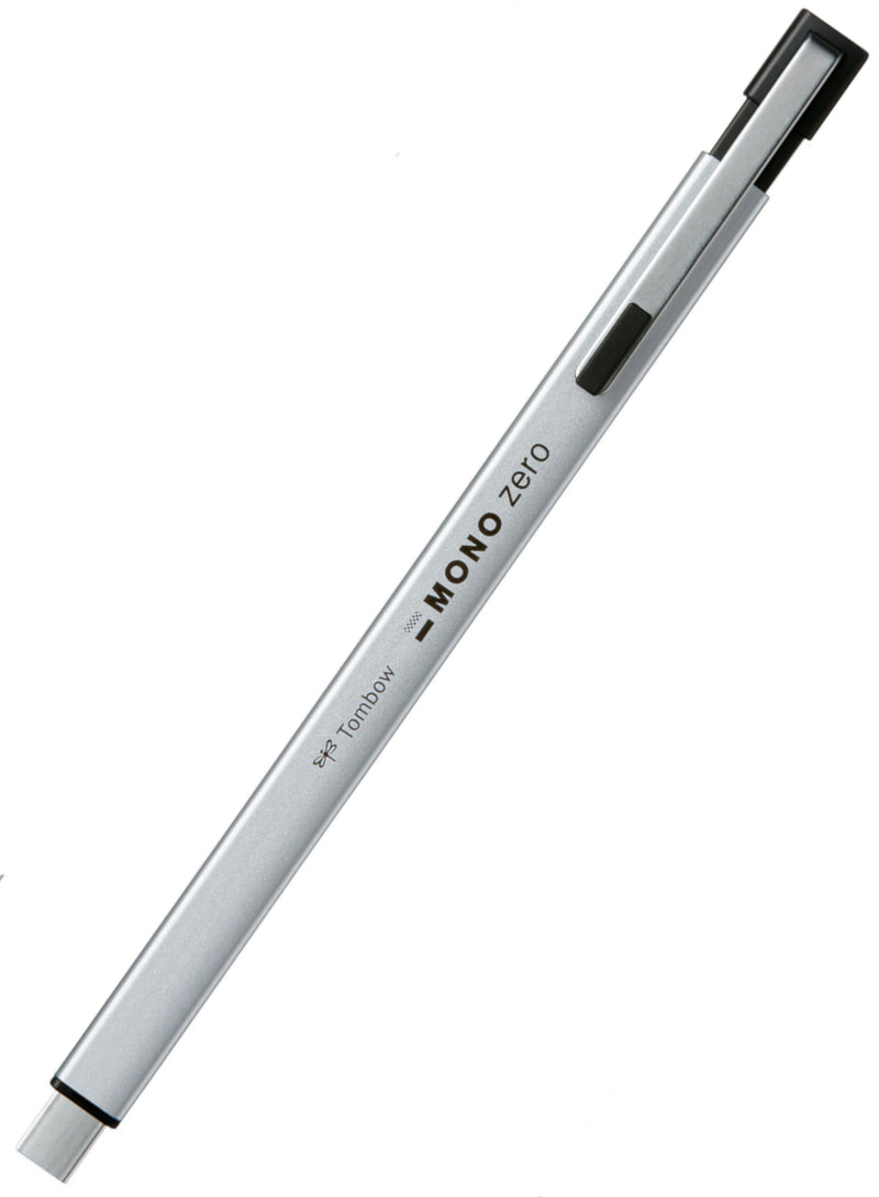 Tombow Mono Zero Metal Type Retractable Eraser - Silver