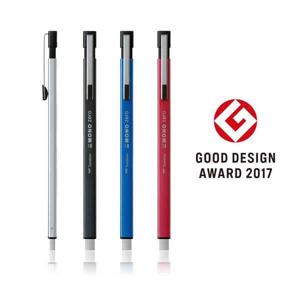 Tombow Mono Zero Metal Type Retractable Eraser - Silver