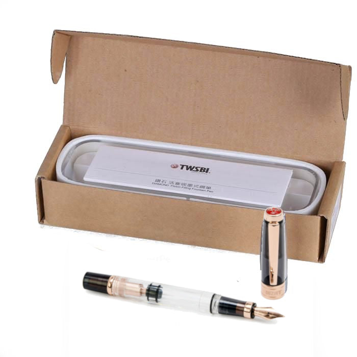 TWSBI Diamond 580 Fountain Pen - Smoke RoseGold II Broad
