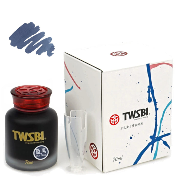 TWSBI Ink Bottle 70ml - Blue - Black