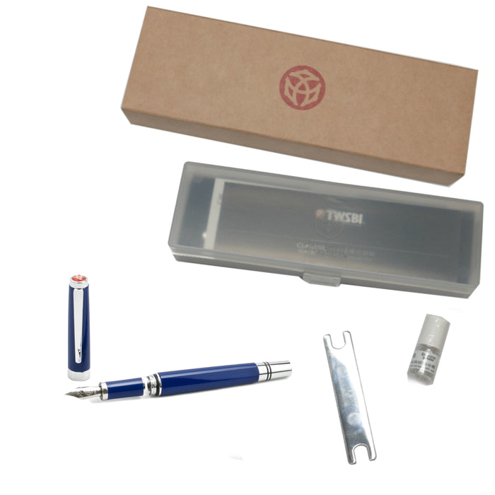 TWSBI Classic Fountain Pen - Sapphire, 1.1mm Stub Nib