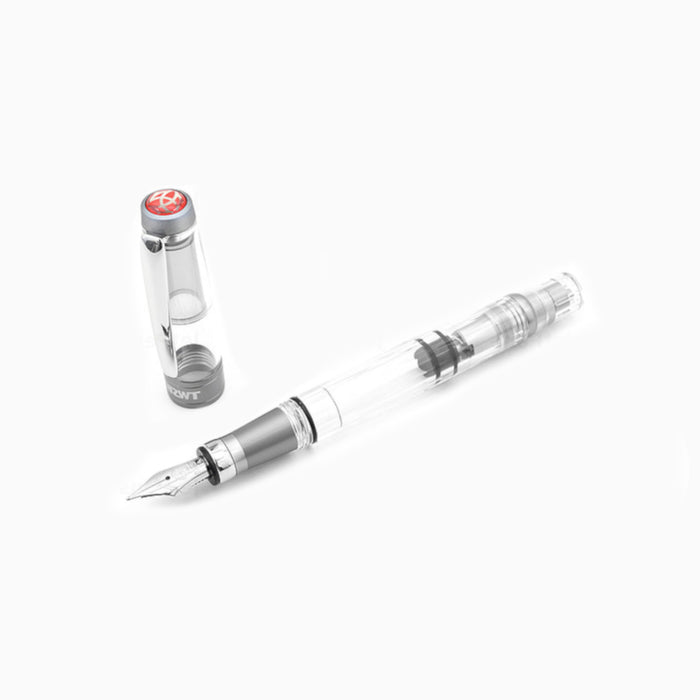 TWSBI Diamond 580ALR Fountain Pen - Nickel Gray 1.1mm Stub