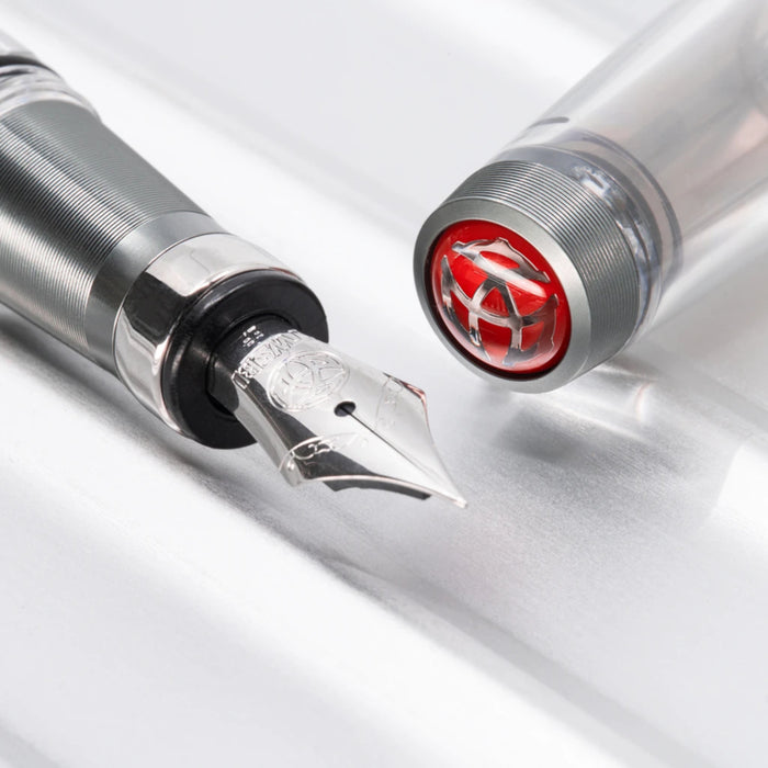 TWSBI Diamond 580ALR Fountain Pen - Nickel Gray 1.1mm Stub