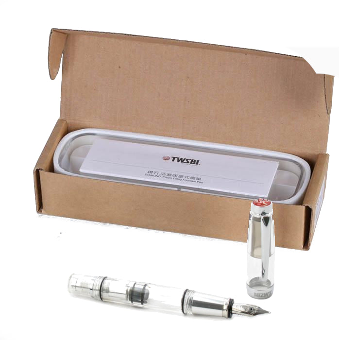 TWSBI Diamond AL Mini Fountain Pen - Silver, 1.1mm Stub Nib