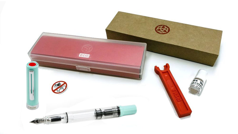 TWSBI Eco-T Fountain Pen - Limited Edition Mint Blue, Medium Nib