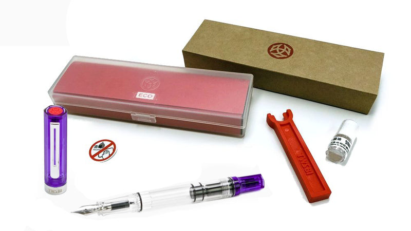 TWSBI Eco Fountain Pen - Transparent Purple, Broad Nib