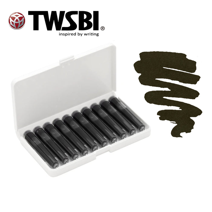 TWSBI Fountain Pen Ink Cartridges - Black 10pc