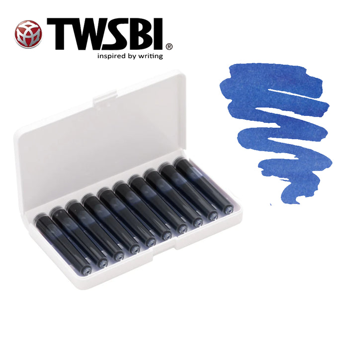 TWSBI Fountain Pen Ink Cartridges - Blue 10pc