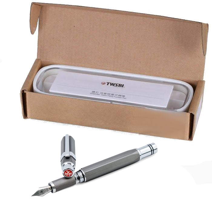 TWSBI Precision Fountain Pen - Gun Metal Grey, Extra Fine Nib