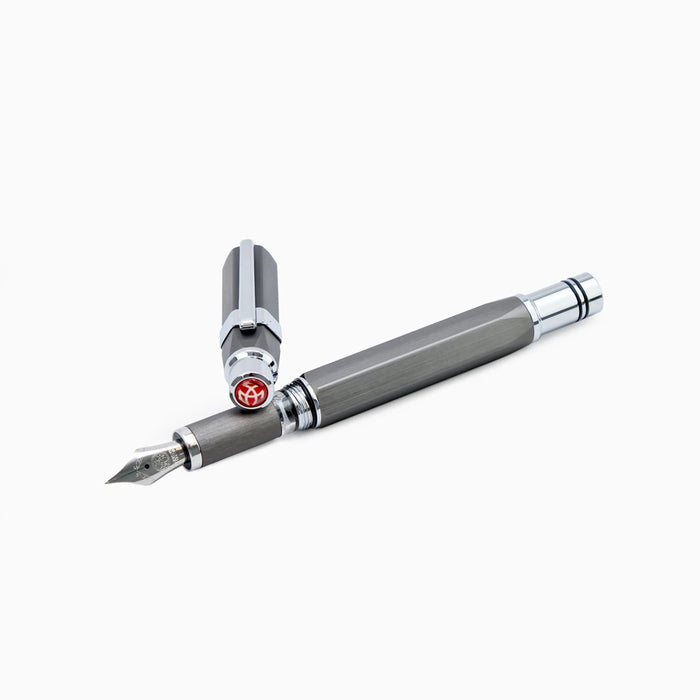 TWSBI Precision Fountain Pen - Gun Metal Grey, 1.1mm Stub Nib
