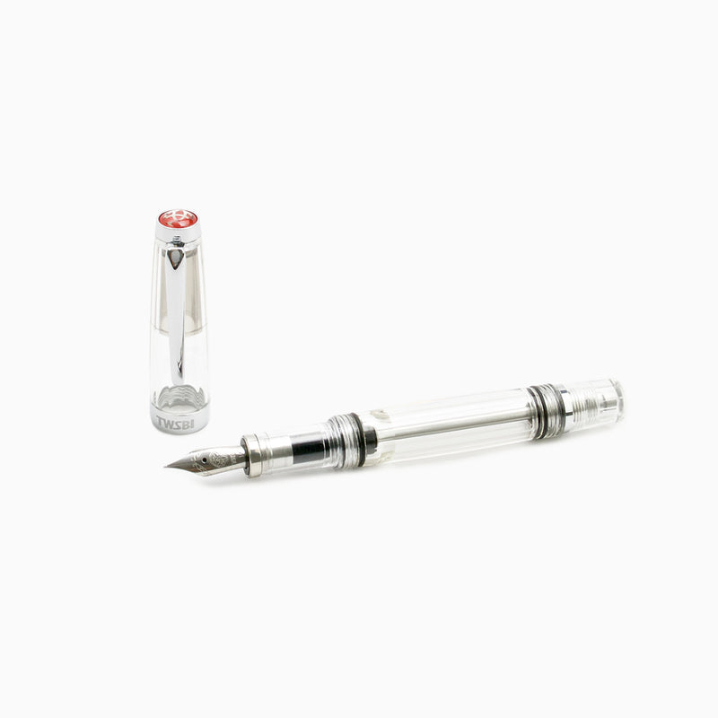 TWSBI Vac Mini Fountain Pen - Clear, 1.1mm Stub Nib