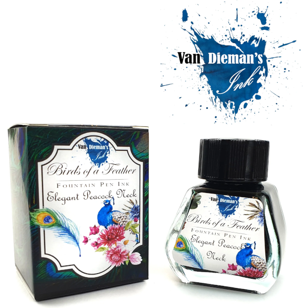 Van Dieman's Birds of a Feather Ink - Elegant Peacock Neck 30ml