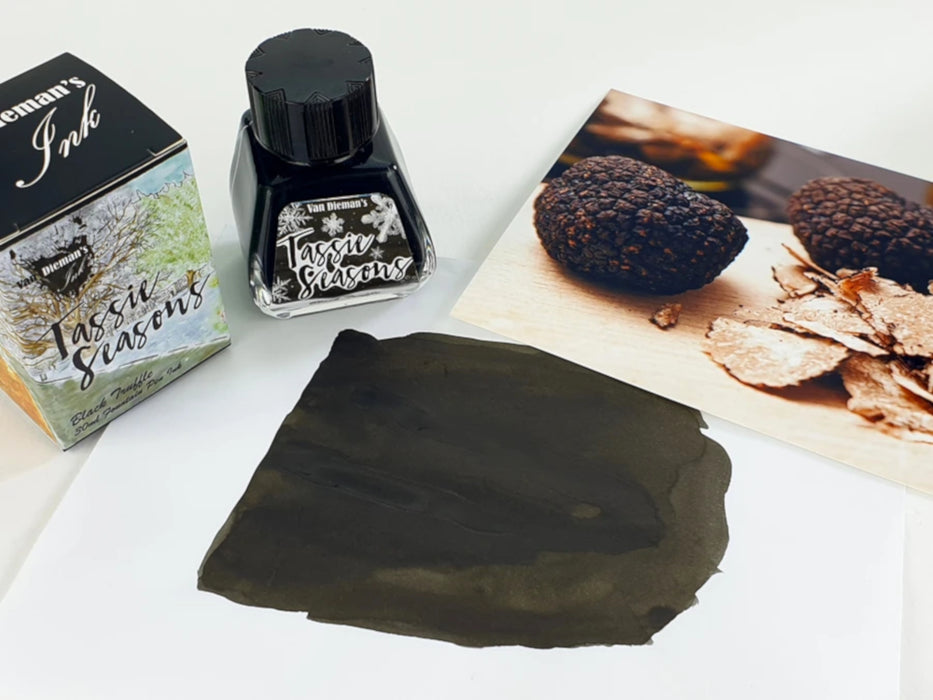 Van Dieman's Fountain Pen Ink - Tassie Seasons (Winter) Black Truffle
