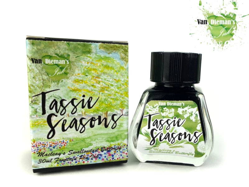 Van Dieman's Fountain Pen Ink - Tassie Seasons (Spring) Macleay's Swallowtail Butterfly 30ml