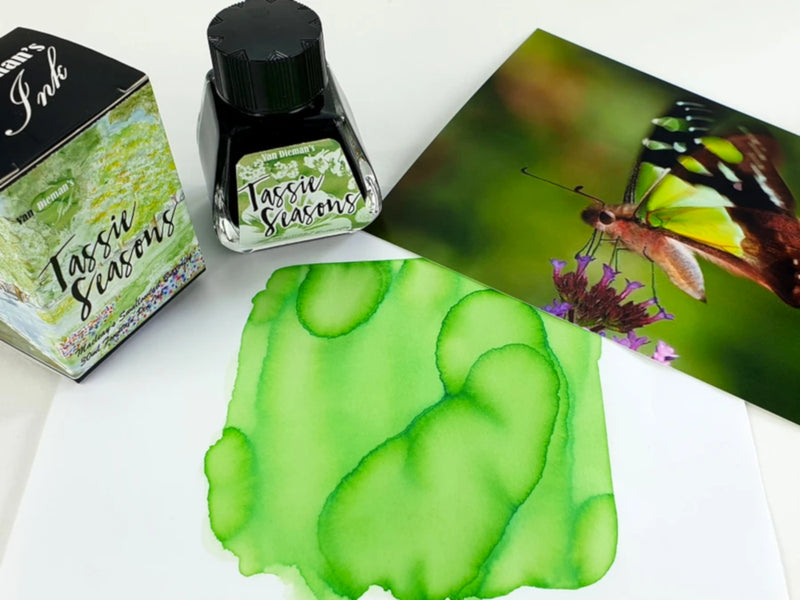 Van Dieman's Fountain Pen Ink - Tassie Seasons (Spring) Macleay's Swallowtail Butterfly 30ml