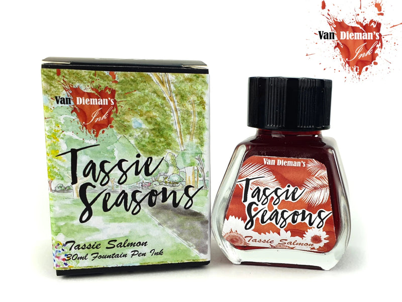 Van Dieman's Fountain Pen Ink - Tassie Seasons (Summer) Tassie Salmon