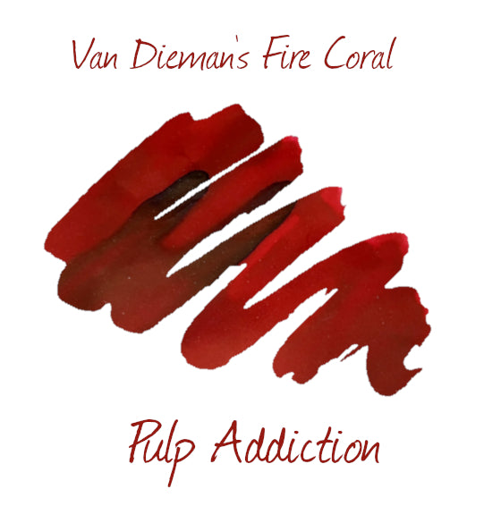 Van Dieman's Fountain Pen Ink - (Underwater) Fire Coral 40ml