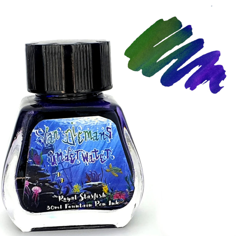 Van Dieman's Fountain Pen Ink - (Underwater) Royal Starfish 30ml