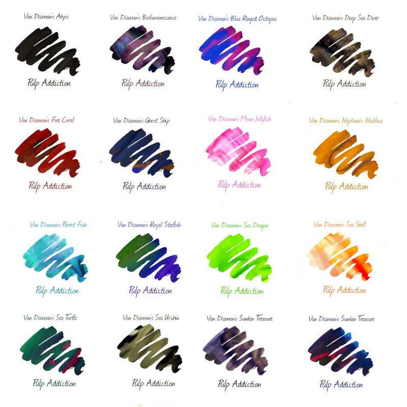 Van Dieman's Underwater Ink Sample Package (16)