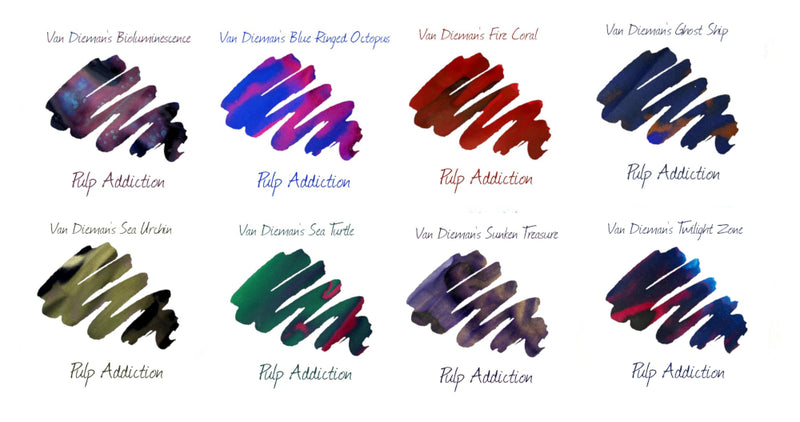 Van Dieman's Underwater Favourites Ink Sample Package (8)