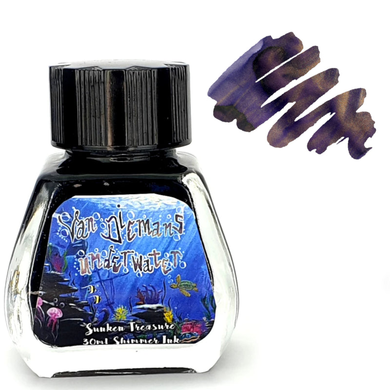 Van Dieman's Fountain Pen Ink - (Underwater) Sunken Treasure 30ml