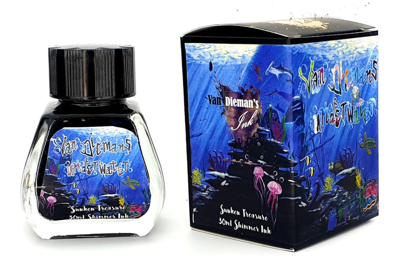 Van Dieman's Fountain Pen Ink - (Underwater) Sunken Treasure 30ml
