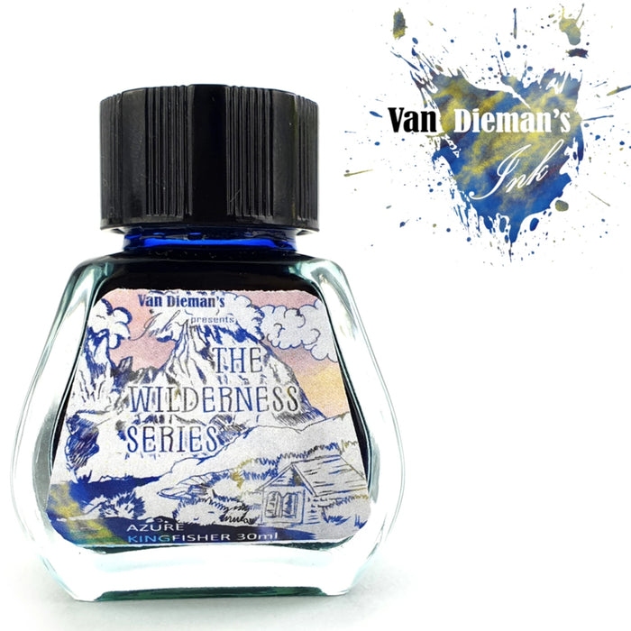 Van Dieman's Wilderness Fountain Pen Ink - Azure Kingfisher
