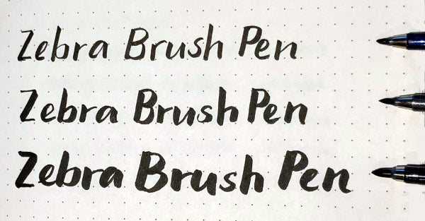 Zebra Brush Pen - Set of 3
