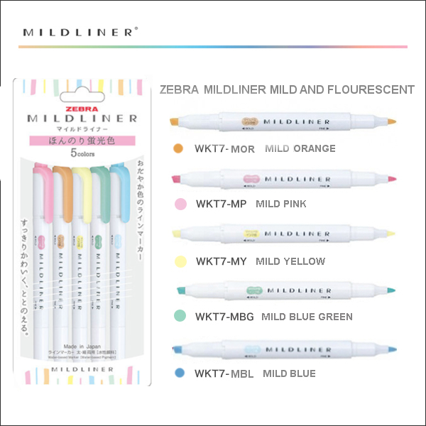 Zebra Mildliner Highlighter Original Set 15pc — Pulp Addiction