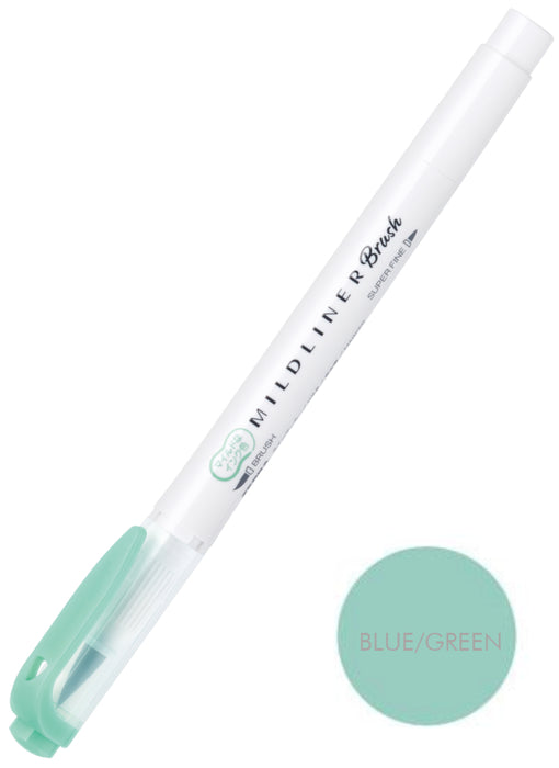 Zebra Mildliner Brush Pen - Blue / Green