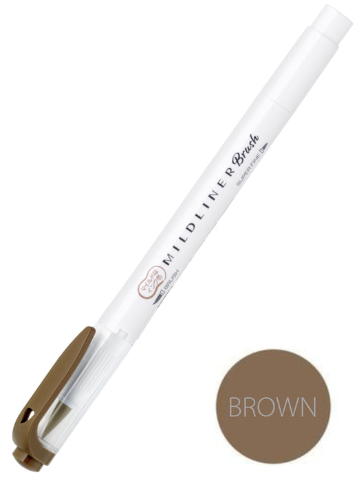 Zebra Mildliner Brush Pen - Brown
