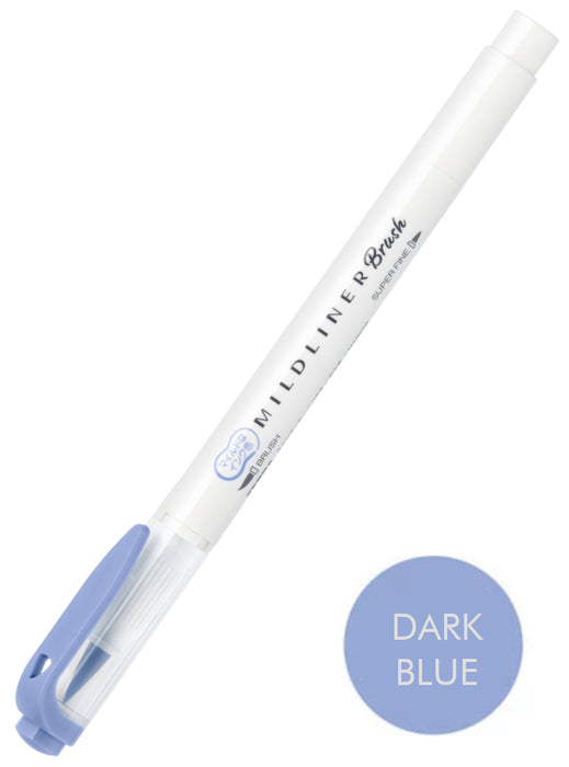 Zebra Mildliner Brush Pen - Dark Blue