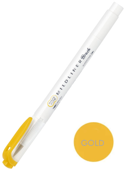Zebra Mildliner Brush Pen - Gold