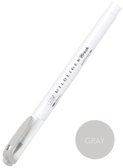 Zebra Mildliner Brush Pen - Grey